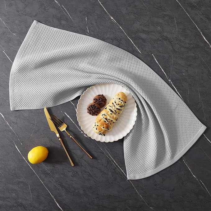 Homaxy 100% Cotton Kitchen Towels and Dishcloths Set, 12 x 12 Inches and 13 x - Image 9
