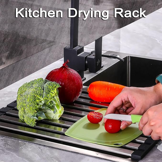 Foldable Dish Drying Rack for Kitchen Sink, Over The Sink Dish Drying Rack - Image 2