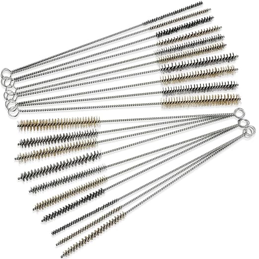 20 Pcs Wire Tube Brushes Bulk for Cleaning Pipe Tube Brass Stainless Steel by Perthlin