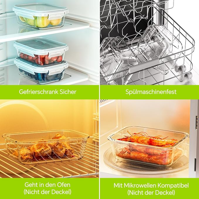 3-Pack 35 oz Borosilicate Glass Food Storage Containers - Image 4