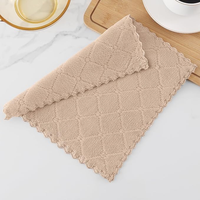 Homaxy 12 Pack Kitchen Dish Cloths, Super Soft and Absorbent Coral Velvet Dish - Image 7