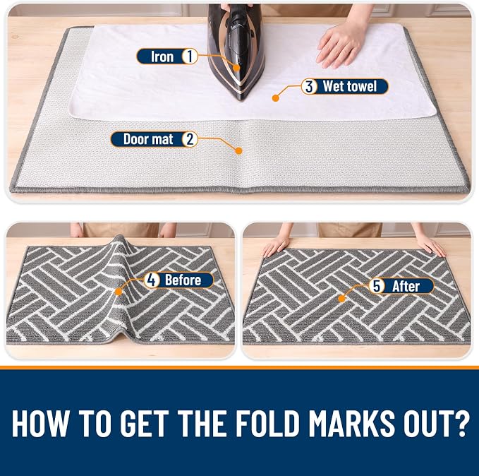 OLANLY Indoor Door Mat, 36x24 Inch, Dirt Resistant and Absorbent, Non-Slip - Image 8
