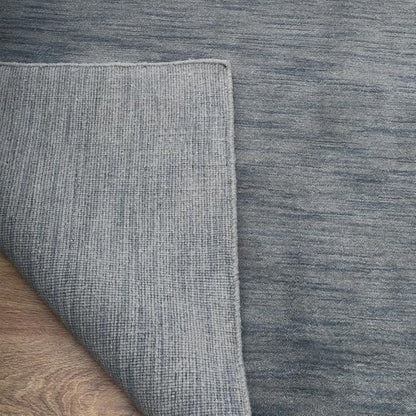 Rugsotic Carpets Hand Knotted Gabbeh Wool 5'x8' Area Rug Solid Light Blue L00111