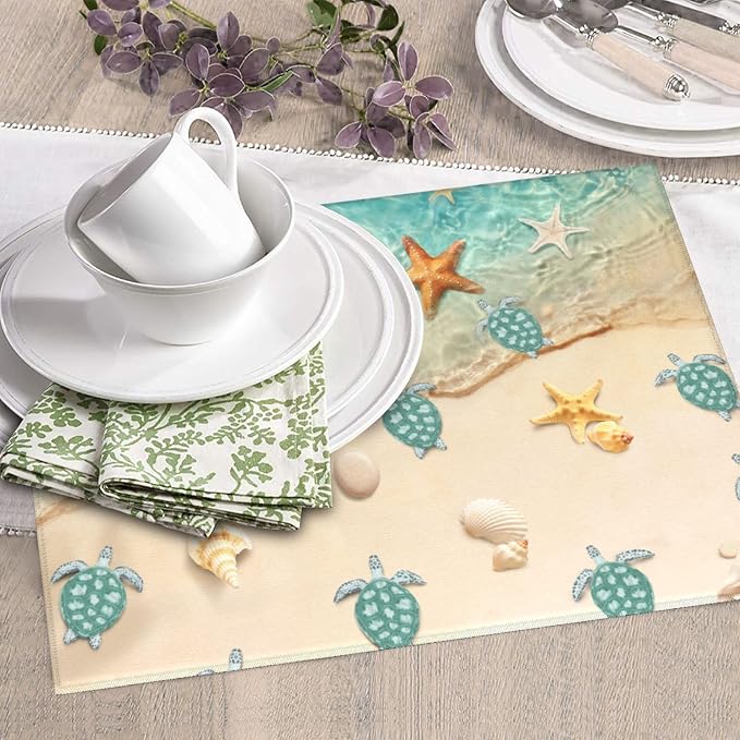 Sea Turtles Beach Dish Drying Mat - Image 3