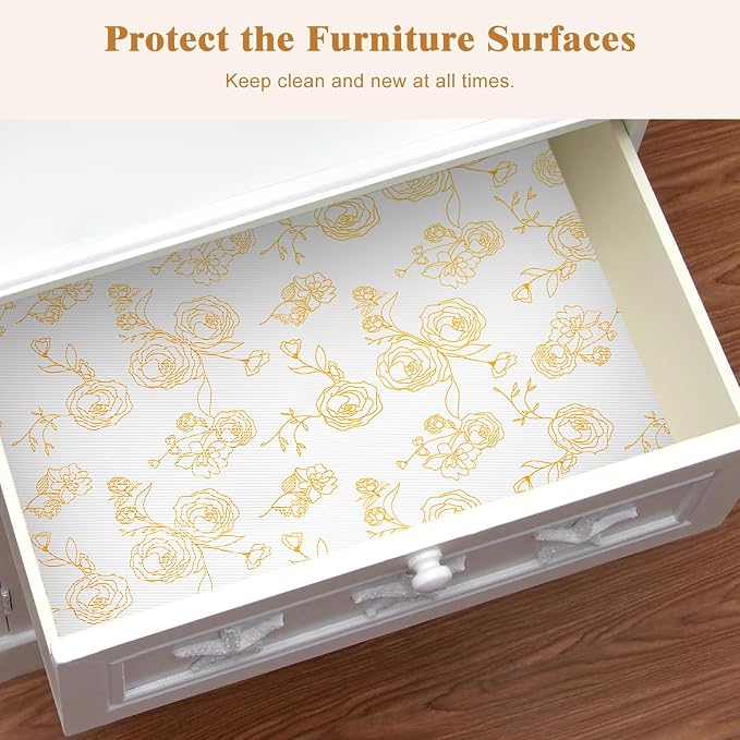 Shelf Cabinet Liner for Kitchen- Non Adhesive Drawer Liner Refrigerator Liner - Image 3