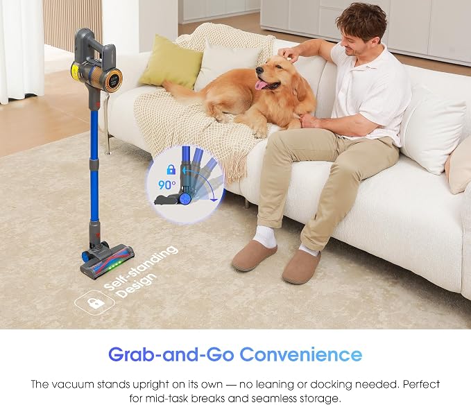 UNINELL HOME Cordless Vacuum Cleaner, 000Pa/450W Stick Vacuum Cleaners - Image 5