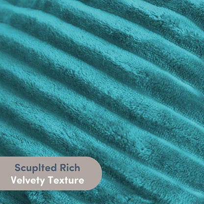 Nestl Reading Pillow for Kids & Teens with Shredded Memory Foam, Luxe Cut Plush Backrest Pillows for Reading and Gaming, for use on Couch, Bed, Floor, Adjustable Support with Washable Cover Teal