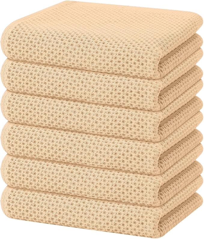 Homaxy 100% Cotton Waffle Weave Kitchen Dish Towels, Ultra Soft Absorbent Quick by Homaxy