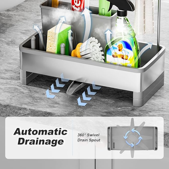 Stainless Steel Sink Caddy, Sponge Holder - Image 4