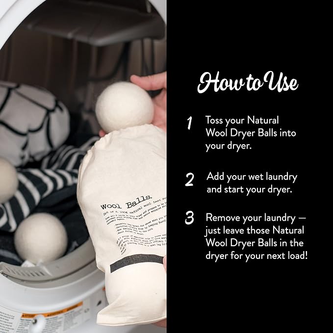 Molly's Suds Wool Dryer Balls | XL, Premium Organic Fabric Softener, - Image 4