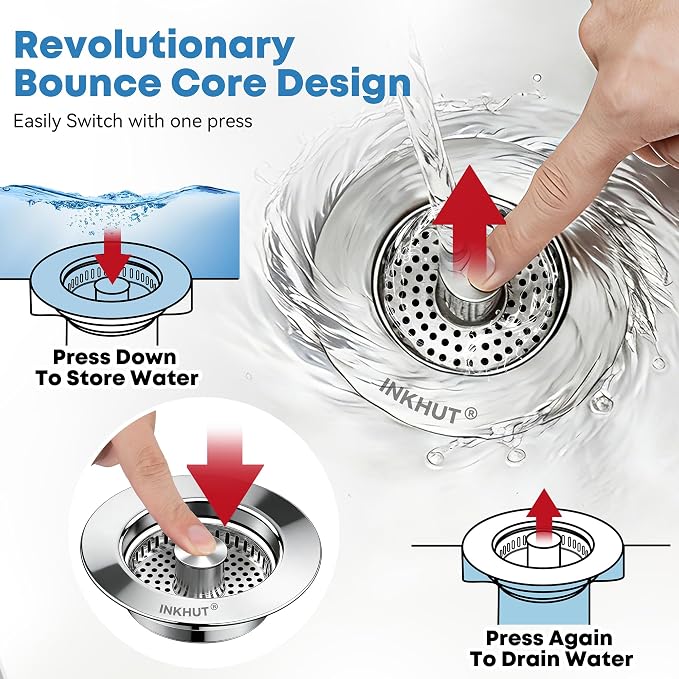 Upgraded 3 in 1 Kitchen Sink Drain Strainer - Image 4