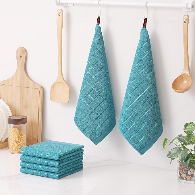 Homaxy 100% Cotton Terry Kitchen Dish Cloths, Ultra Soft and Absorbent Dish - Image 6