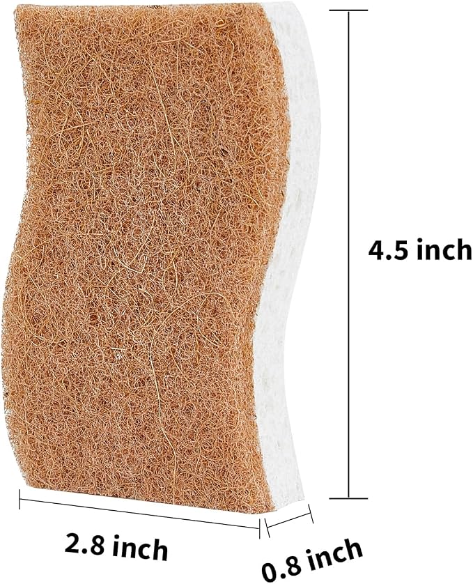 Natural Kitchen Sponges, 12 Pack Non-Scratch Scrubber, Biodegradable - Image 7