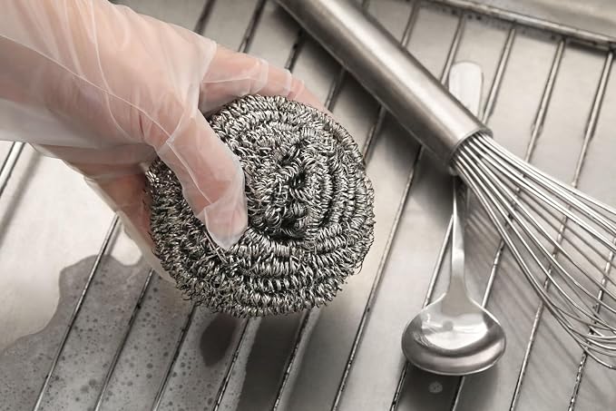 New Star Foodservice 54460 Extra Large Stainless Steel Sponges Scrubbers - Image 8
