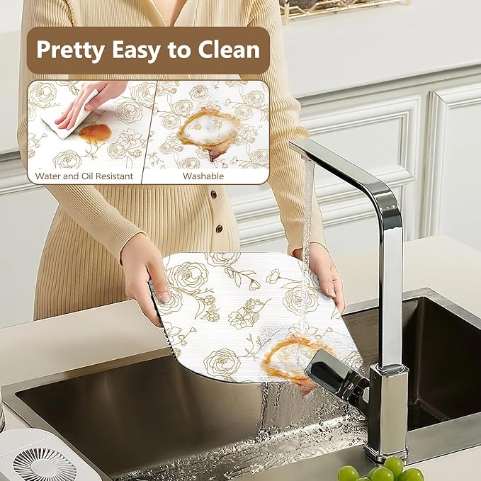 Shelf Cabinet Liner for Kitchen- Non Adhesive Drawer Liner Refrigerator Liner - Image 4