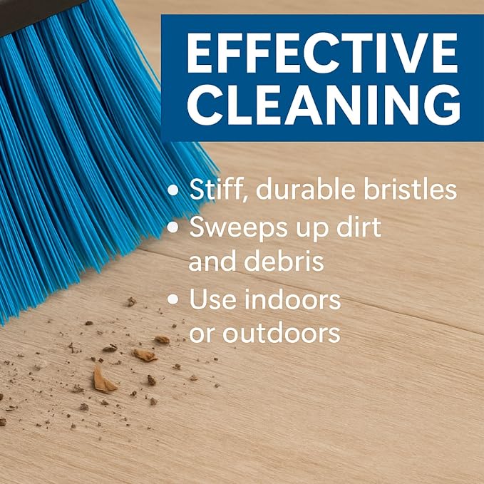 Aria Blue Broom Head – 13” Sweeping Surface – Heavy-Duty Soft Bristles - Image 3