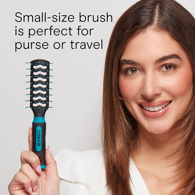 Conair Grip & Lift Vent Hairbrush 2PK, Full-Size and Mid-Size Brush Set - Image 5