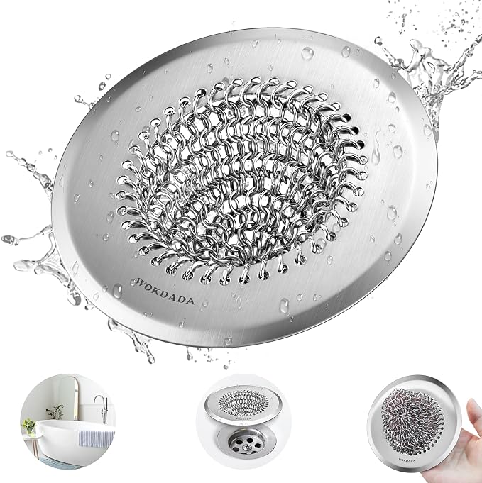 Bathtub Drain Hair Catcher, Fast Drainage Shower Drain Hair Catcher, Reversible by Wokdada