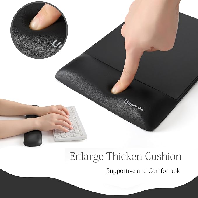 UnivoColors Design-Wave Set of Keyboad Wrist Rest & Mouce Pad, Artificial - Image 2