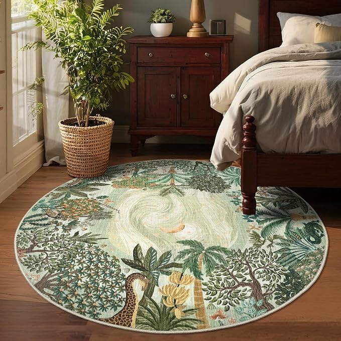 GarveeHome Round Area Rugs 4ft for Kids Room - Image 2