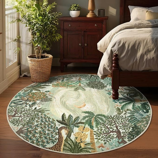 GarveeHome Round Area Rugs 4ft for Kids Room - Image 2