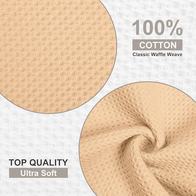 Kitinjoy 100% Cotton Kitchen Dish Cloths, 6 Pack Waffle Weave Ultra Soft - Image 7