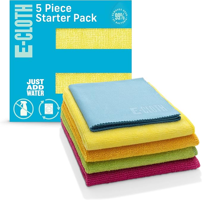 E-Cloth Starter Pack, Premium Microfiber Cleaning Cloths, Great Household by E-Cloth