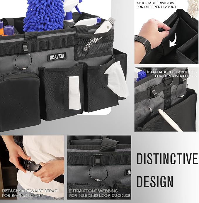 Wearable Cleaning Caddy Bag, Cleaning Caddy Supplies Organizer - Image 3