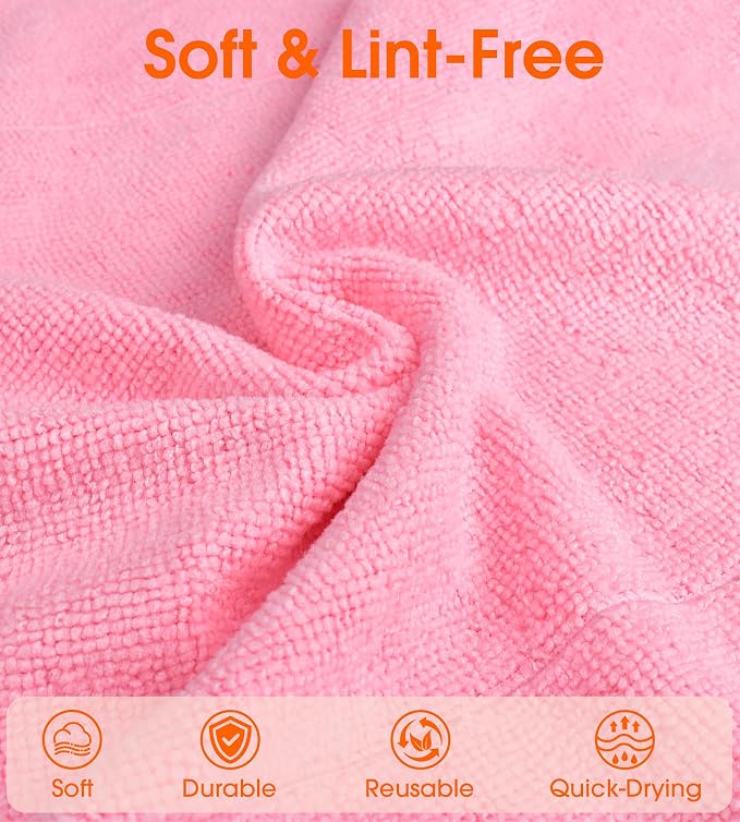 Roll of Microfiber Cleaning Cloth –100 Pack, Tear Away Microfiber Towels - Image 3