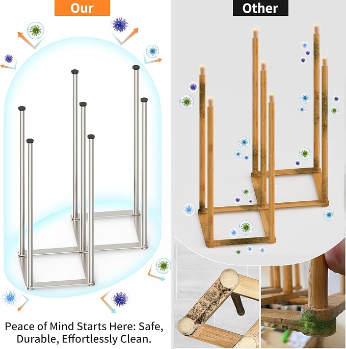 Foldable Bottle Drying Rack, Baby Bottle Drying Rack, Collapsible Cup Draining - Image 6