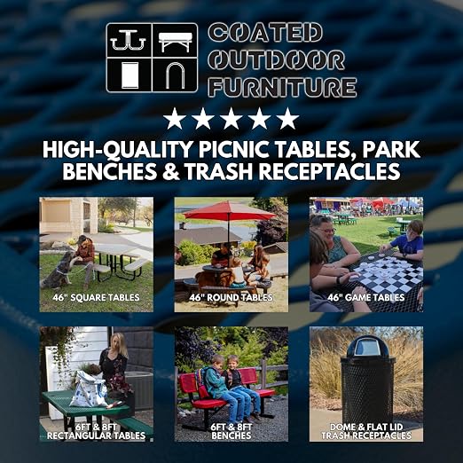 COATEDOUTDOORFURNITURE RFT-YEL Heavy Duty Round Trash Receptacle - Image 2