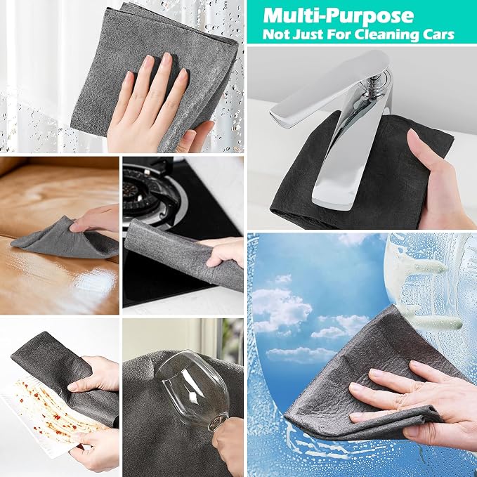 XANGNIER 4 Pack Car Drying Towel, Extra Large Microfiber Towels - Image 8