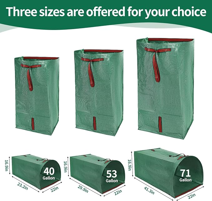 Leaf Bags, Foldable Leaf Collector - Image 6