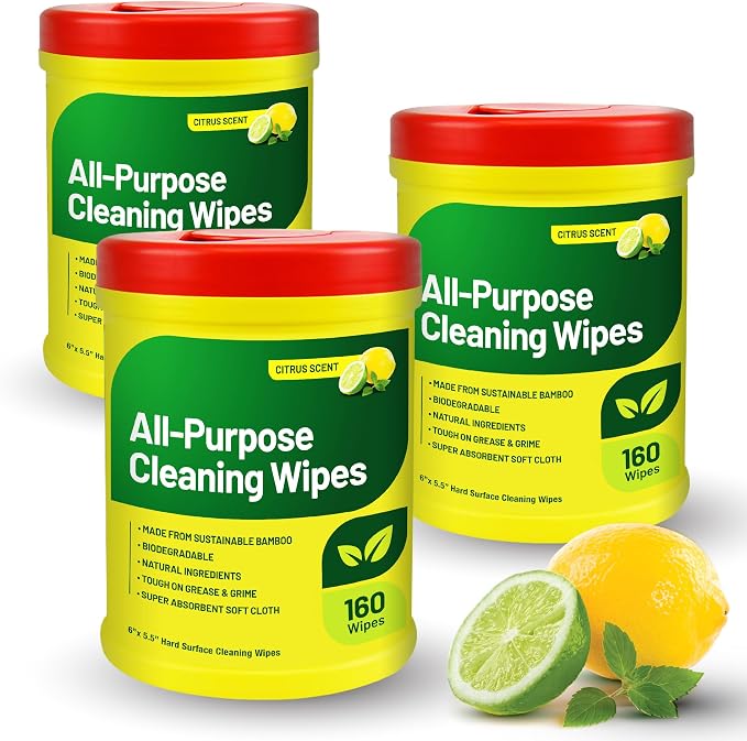 RTS Companies Inc All-Purpose Cleaning Wipes, Citrus Scent, Biodegradable by RTS+Home+Accents