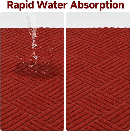 jxgzyy Red Carpet Runner for Party, Non-Slip Red Runner Rug for Hallway & Entryway, Durable Low-Pile Indoor Carpet, Easy to Clean, 2'11" x 9'10"