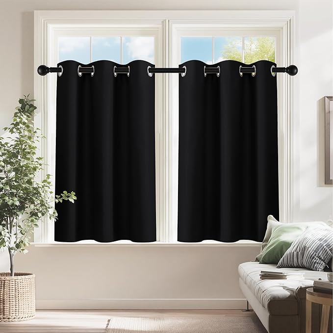 PONY DANCE Kitchen Curtains 24 inch Length by PONYDANCE