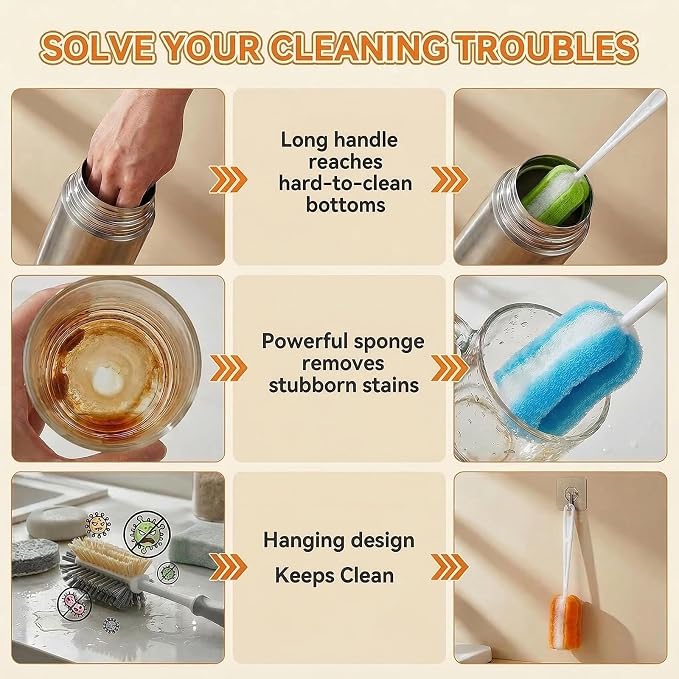 3PCS Soft Hanging Sponge Cleaning Brush Cleaner - Image 5