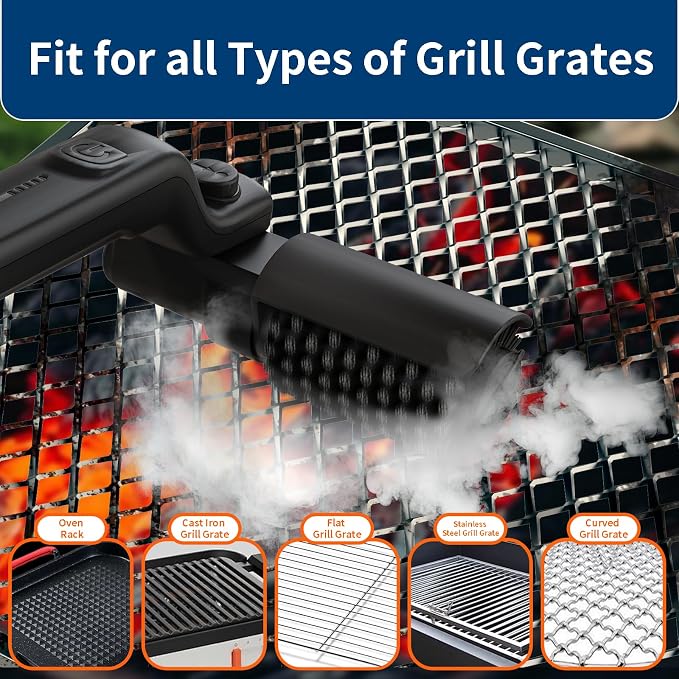Electric Grill Brush Rechargeable, 3 Powerful Speed BBQ Grill Brush - Image 7