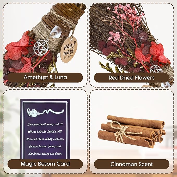 Cinnamon Broom 7.5 Inch Witch Broom - Image 3