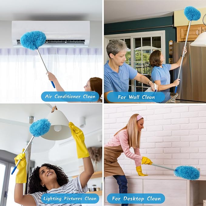 Ceiling Fan Cleaner Duster, Reusable Microfiber Ceiling Fan Blade Cleaner Duster - Image 6