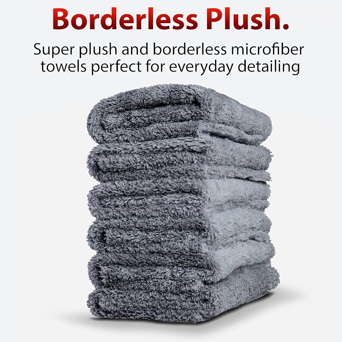Adam's Borderless Grey Microfiber Towel - Image 2
