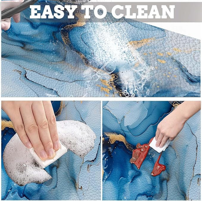 MCALK Marble Blue Dish Drying Mat - Image 4