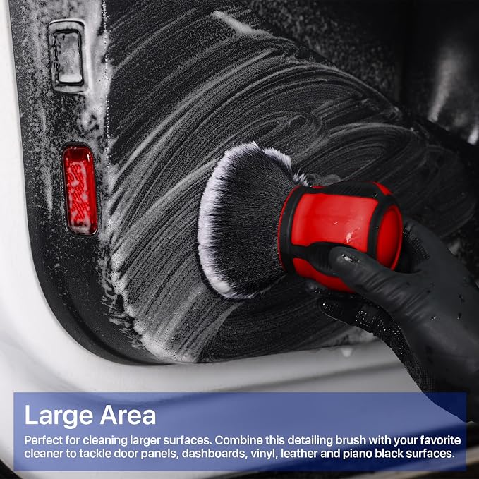Car Ultra Soft Bristles Detailing Brushes, Curveball XL Synthetic Brushes - Image 2