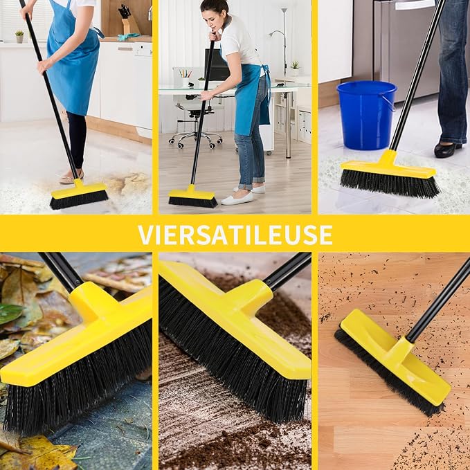 Push Broom Outdoor Indoor Broom 12" Wide - Image 3