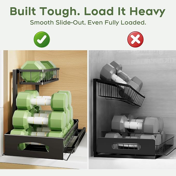 Under Sink Organizer and Storage, Height Adjustable Cabinet Organizer - Image 3