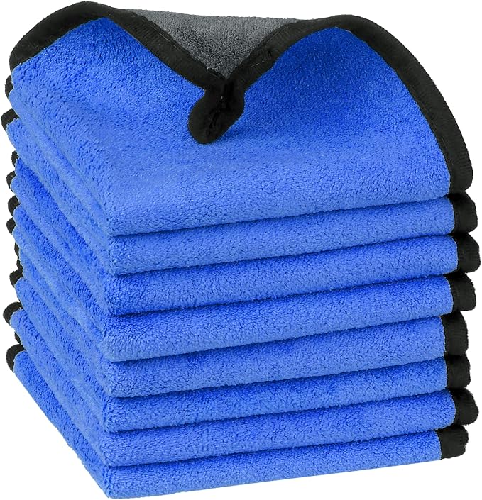 uxcell Car Cleaning Cloths, 8 Pack Soft Premium Microfiber Towels by uxcell