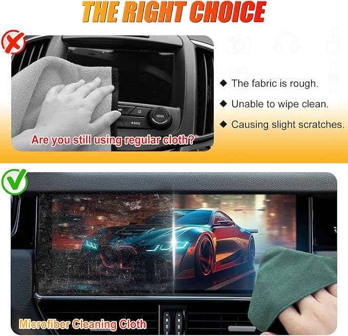 SuperKaKa Car Screen Cleaner- Vehicle Touchscreen Microfiber Cleaning Cloth - Image 5
