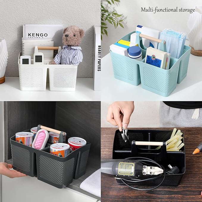 rejomiik Portable Shower Caddy Basket Plastic Cleaning Caddy Organizer Storage - Image 6