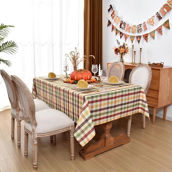 Waterproof Plaid Tablecloth Fabric - Image 4