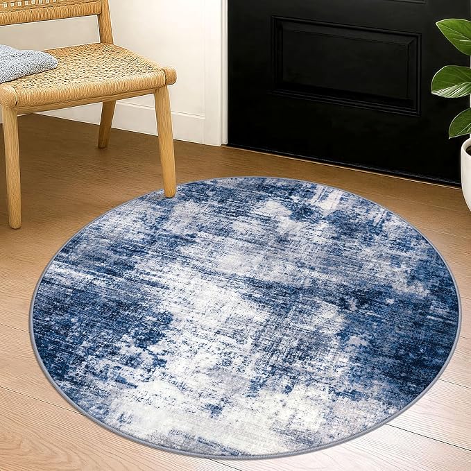 IOHOUZE Round Area Rug 3 Ft Circle Entryway Rugs Round Washable Door Mat Indoor by iOhouze